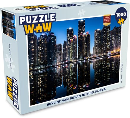 Puzzel Skyline van Busan in Zuid-Korea - Legpuzzel - Puzzel 1000 stukjes volwassenen