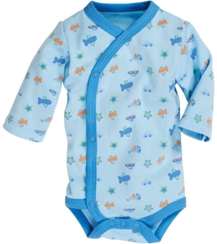 Schnizler Romper Wrap Body Blue Junior Blauw Maat 56