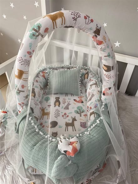 Jaju Baby - Babynestje - Antibacterieel - Groen - 74 x 40 cm