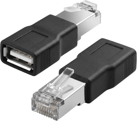 USB naar RJ45 - Netwerkconnector Adapter - Internet Verbinding - Plug and Play - 2 Stuks - Zwart