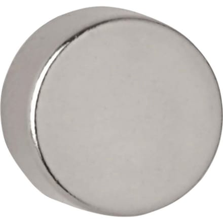 MAUL Magneet rond 10 stuks 2,4 kg staal metaal Neodymium magnetisch Ø 0.8 x 0.5 cm zilver
