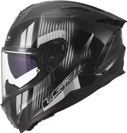 LS2 FF817 Challenger II helm Nitro glans zwart grijs