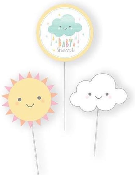 Witbaard Decoratiesticks Sunshine Baby 31 Cm Wit/geel 3 Stuks