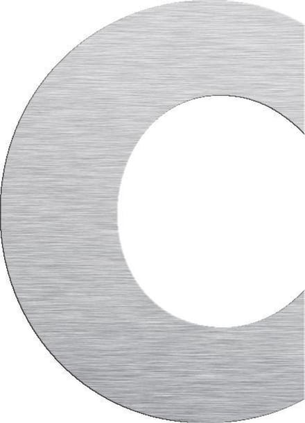 Huisnummer 9 cm - Letter a - RVS mat geborsteld