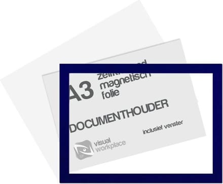 Zelfklevend magneet folie A3 (incl. magneetvenster) - Blauw