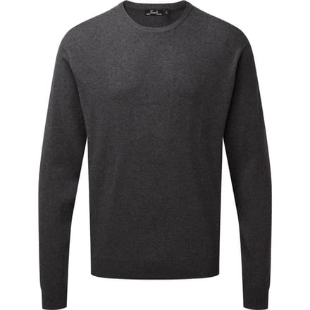 Premier Volwassenen Unisex Cotton Rich Crew Neck Sweater (Houtskool)