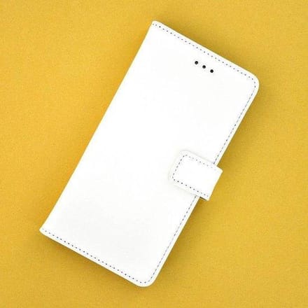 Wallet bookcase luxe hoesje Geschikt voor Samsung Galaxy J3 2017 - effen wit