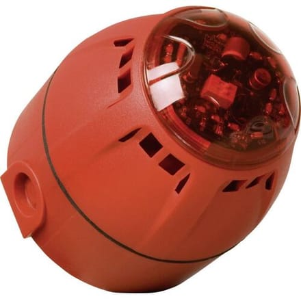 ComPro Combi-signaalgever LED Chiasso Razor Rood Flitslicht, Continu geluid 12 V/DC, 24 V/DC 100 dB