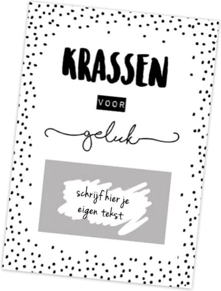 Krassen voor Geluk - DIY kraskaart - Inclusief Kraft envelop - Wensen