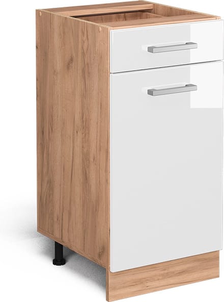 Vicco R-Line Keukenonderkast – 40 cm WB Marmer Wit Hoogglans