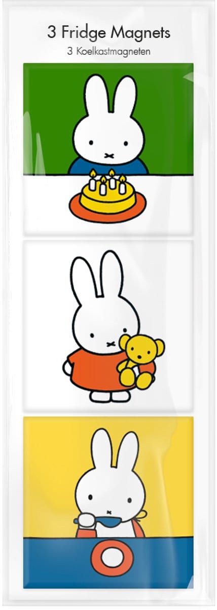 Lanzfeld Nijntje Thuis - Magneetset van 3 - Koelkastmagneet - Dick Bruna - Softcover