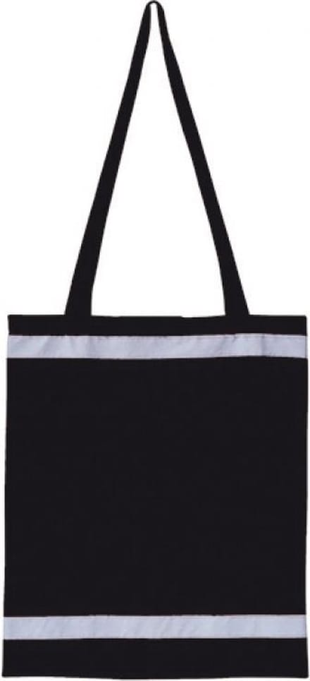 Korntex Warnsac® Reflective Shopping Bag With Long Handles KX105 - Black - ca. 38 x 42 cm