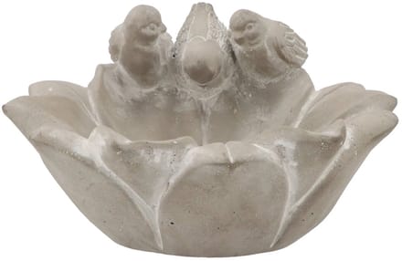 Daan Kromhout - Vogelbad - Vogelschaal - Bloem - Beton - Vogeltjes - 22x13cm