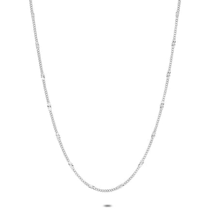 Twice As Nice Halsketting in edelstaal, gourmet ketting 40cm+5cm