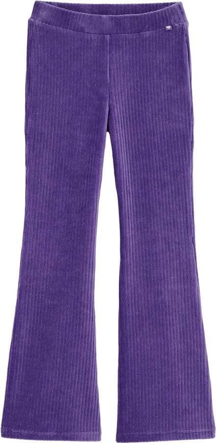 WE Fashion Meisjes velvet flared legging van ribstof