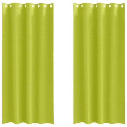 vidaXL - Blackout - Gordijnen - met - Ringen - 2 - st - Groen - 245 - x - 140 - cm - Polyester