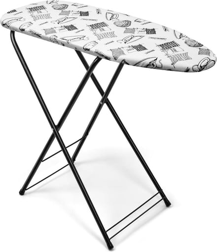 Inklapbare strijkplank 33 × 89 cm - verstelbaar en hittebestendig - met dik viltkussen