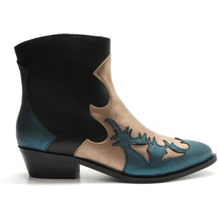 Dames Enkellaars Dwrs Monkey Black Petrol Zwart - Maat 41