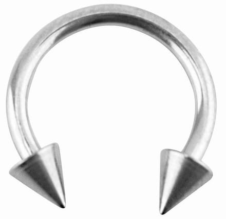 Horseshoe punt 2x12x5 mm - zilver - LMPiercings