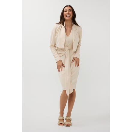 EsQualo Blazer Cropped Sand Größe: 40 | Blazer Outlet | Damen | Braun