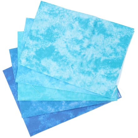 5 Pièces Tissu Coton Patchwork Teint Dégradé 50 cm de Long 45 cm de Large Tissu Patchwork Doux pour Artisanat Bricolage Réparation Bleu bleu
