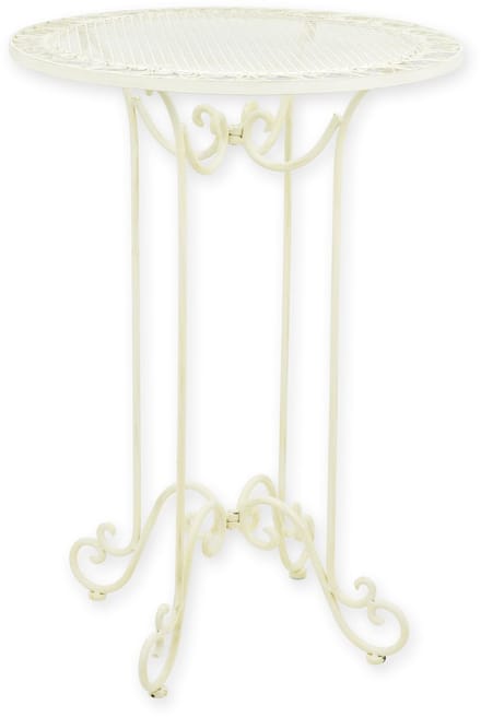 Klassiek witte bartafel - Tuintafel - Metaal - 101 cm hoog