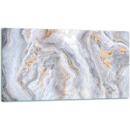 TMK ArtDeko - Snijplank Glas - 52x30cm - Marmer Motief - Temperatuurbestendig