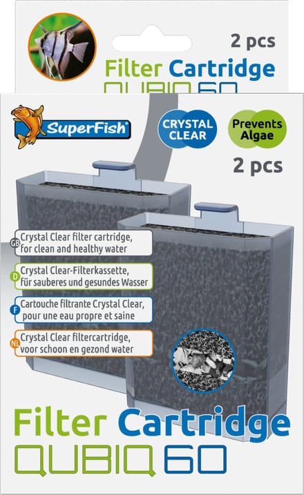 Superfish Qubiq 60 Cartridge - Filtermateriaal - 2 stuks