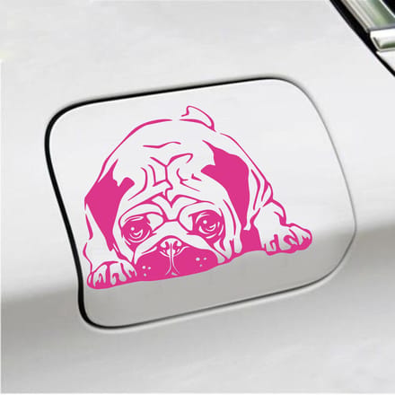 Bumpersticker - Hond - 11,6 X 16 - Roze