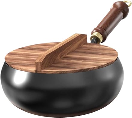 Gietijzeren Broodbakpan - Robuuste Vorm - Bakken Thuis - Inclusief Deksel Schep - 24 cm Diameter