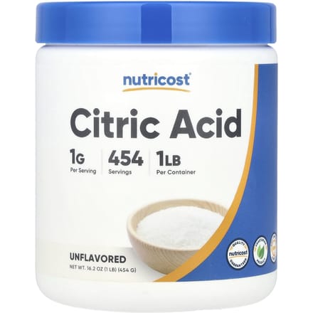 Citroenzuur, Ongeparfumeerd, 454G(16.2oz)