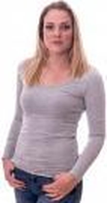 Claesen's® - T-Shirt LS Cotton/LycraN 8016-Grey Melee-XL