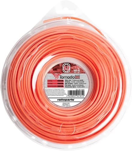 Tornado Trimmerdraad 2,7 mm Nylon Maaidraad 56 Meter Oranje - Voor Grasmaaier en Bosmaaier