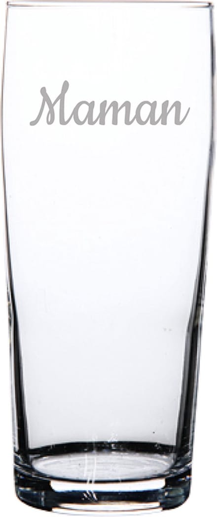 Bierfluitje gegraveerd - 19cl - Maman