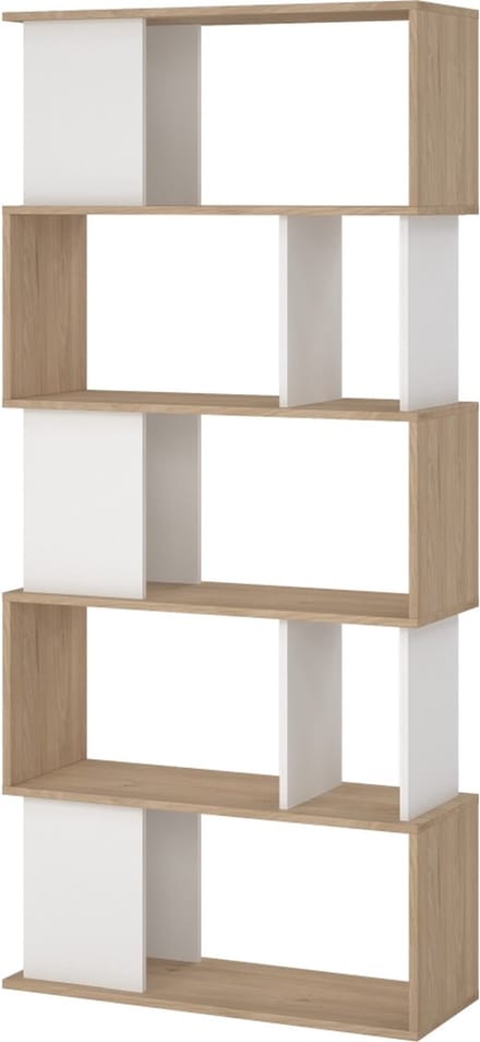 Maze wandkast okkernoot decor wit.