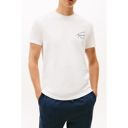 Tommy Hilfiger Regular Sign Backprint T-shirt Ecru Taglia: S | Magliette basic Outlet | Uomo | Marrone