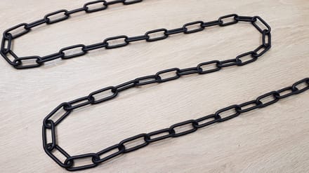 Voetketting zwart gelakt – 4 mm – ketting per meter – sierketting