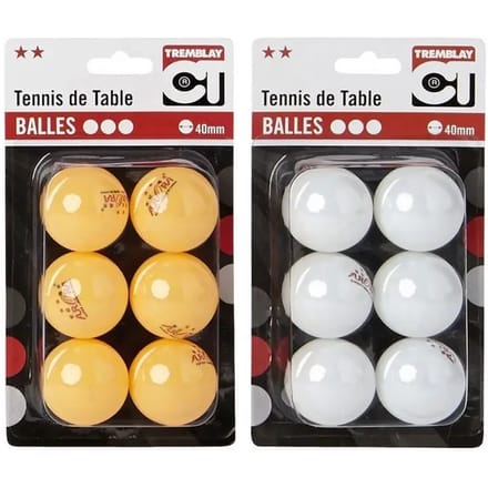 Blister van 6 tafeltennisballen Tremblay