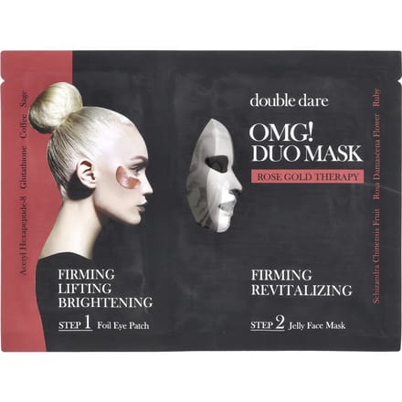 Double Dare, OMG! Duo Beauty Mask, Rose Gold Therapy, 2-Piece Set black