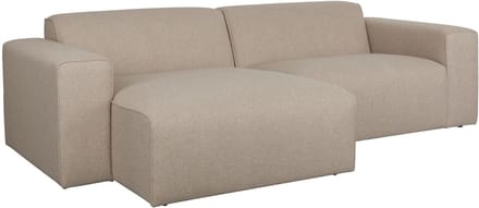 Zuiver Sofa Milka 3-zitsbank Chaise longue Links Cappuccino