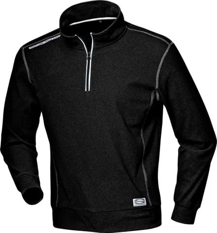 SIR SAFETY MOLESKIN Half Zip Werktrui HEREN Veiligheidstrui Zwart - Reflecterend - Polyester Elastaan