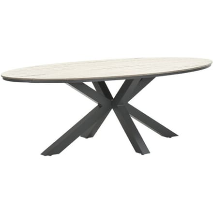 Garden Impressions Tuintafel Edison Light Teak Vironwood-Carbon Black 280 x 140 cm