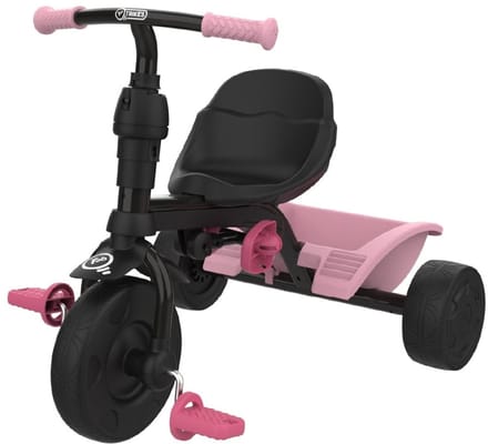 DINO roze 4-in-1 driewieler voor kinderen