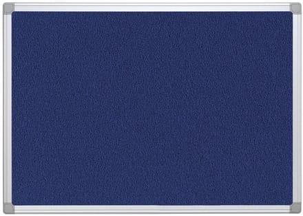 Q-CONNECT textielbord | met aluminium frame | 90 x 60 cm | blauw