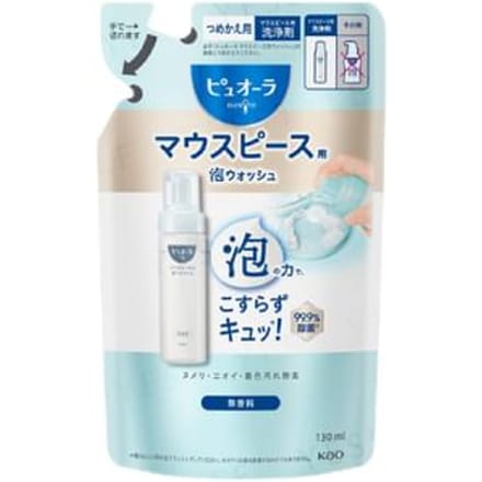 Kao - PureOra Foaming Mouthpiece Wash Unscented Refill 130ml