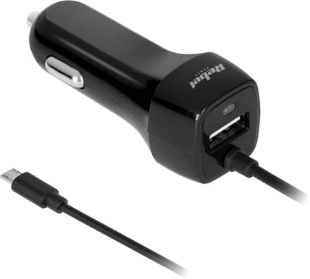 Rebel - Auto Acculader - 5V 2,1A - micro USB - Beschermd