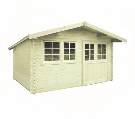 Solid Superiatraditional Visp Tuinhuis - Vurenhout - Onbehandeld - 418x388cm