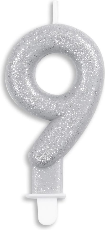 Wefiesta Cijferkaars '9' 4,4 X 7 X 1,2 Cm Wax Zilver