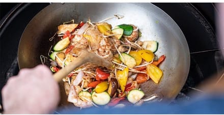 Green Egg Carbon steel grill wok Big | Groen