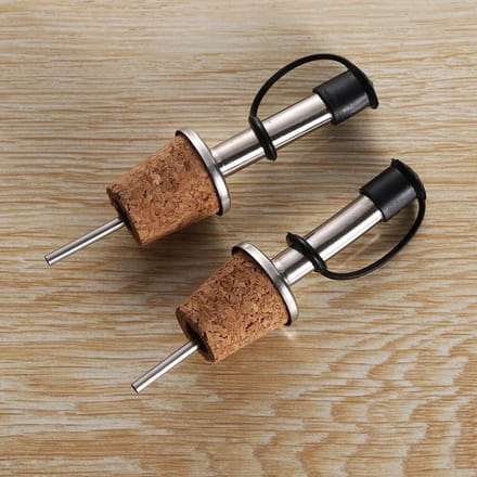 Go Go Gadget - Wijnstopper - Schenktuit - Kurk - Inclusief dop - Flessenstop - set van 2 stuks